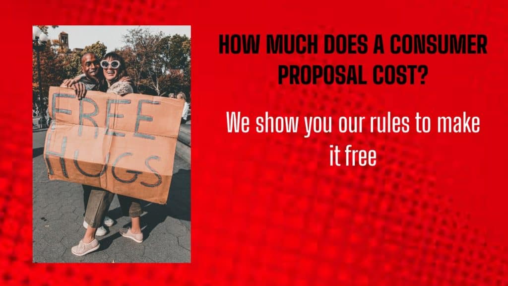 how much does a consumer proposal cost