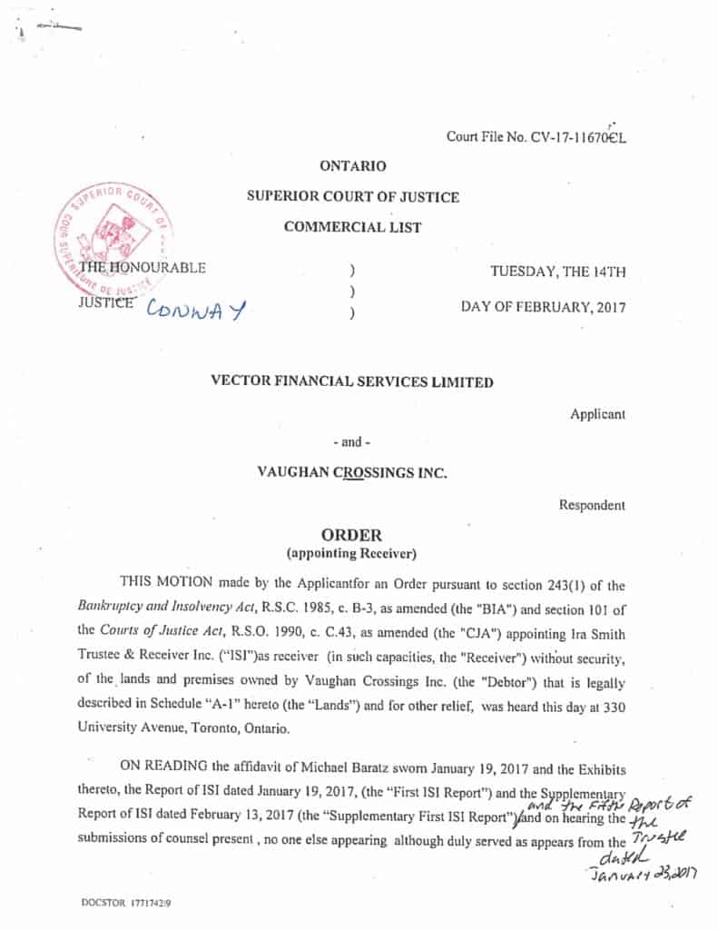 MOVE FAST TO OBJECT TO AN ONTARIO RECEIVERSHIP COURT ORDER Ira