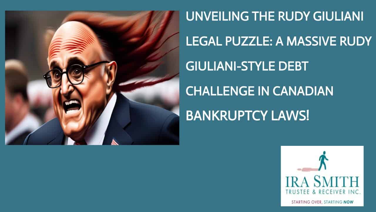 A picture of Donald Trump's former lawyer, Rudy Giuliani after he filed for Chapter 11 bankruptcy protection
