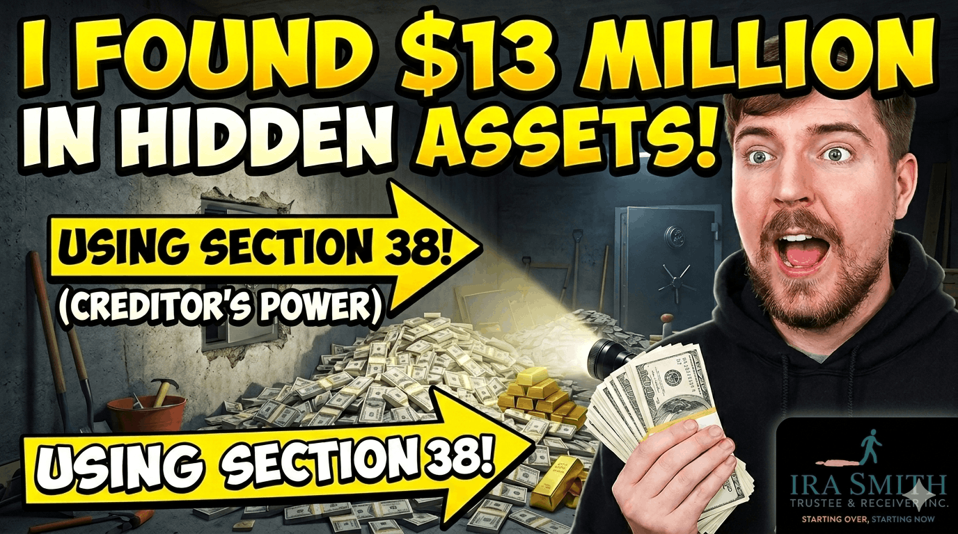 An exuberant creditor who just found $13 million of hidden assets of an undischarged bankruptcy using section 38 of the Bankruptcy and Insolvency Act Canada