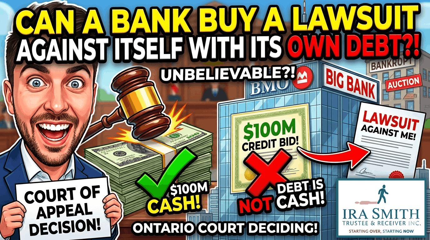 An image of the secured lender bank tower, an image of its borrower's bankruptcy and a lawsuit the borrower has against the bank to describe this Court of Appeal for Ontario case this Brandon's Blog is about.