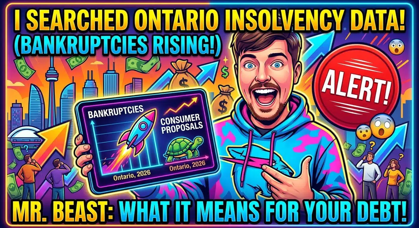 Insolvency Searches Q2 2026: Why Bankruptcies Are Sadly Seriously Outpacing Consumer Proposals in Ontario 3 An image depicting insolvency searches being performed showing a high rate of increase in personal bankruptcies and a slow and steady increase in consumer proposals.
